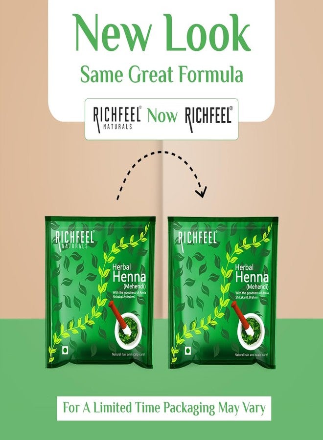 Richfeel Heena Mehendi Powder| Mehandi powder for hair | Natural Hair Color and Conditioning with the goodness of Amla, Shikakai & Brahmi | 100g (Pack of 3) - Image 2