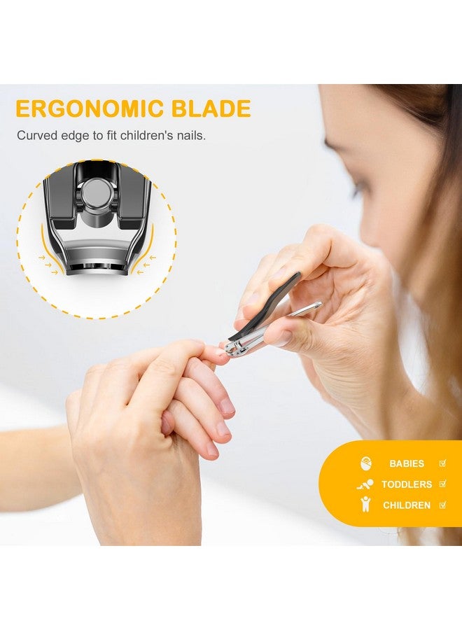 BEZOX Safe Baby Nail Clippers, Small Jaw Kids Nail Clipper Trimmers For Infants, Child And Toddlers, Precision Nail Grooming Tool For Tiny Fingers And Toes - Black - Image 3