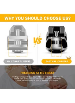 BEZOX Safe Baby Nail Clippers, Small Jaw Kids Nail Clipper Trimmers For Infants, Child And Toddlers, Precision Nail Grooming Tool For Tiny Fingers And Toes - Black  - Image 4