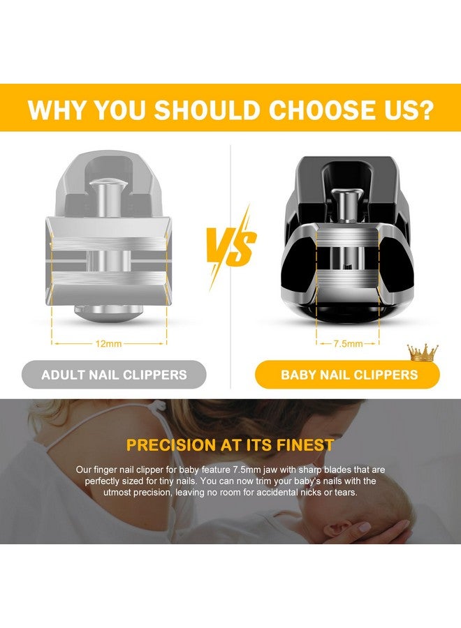 BEZOX Safe Baby Nail Clippers, Small Jaw Kids Nail Clipper Trimmers For Infants, Child And Toddlers, Precision Nail Grooming Tool For Tiny Fingers And Toes - Black - Image 4