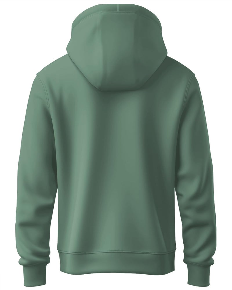 ADRO Men's Cotton Neck Hooded Sweatshirt (H24-LA-PT_Pista - Image 3