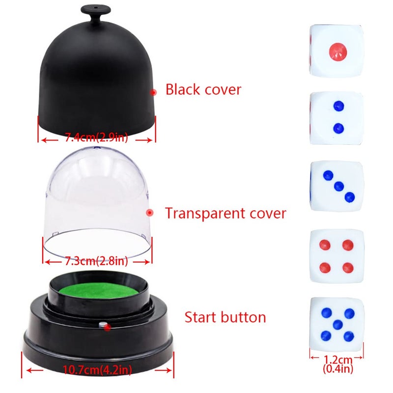 Gikfun Automatic Lucky Dice Roller Cup Set with 5 Dices for Family Friends Party Games EK1883 - Image 2