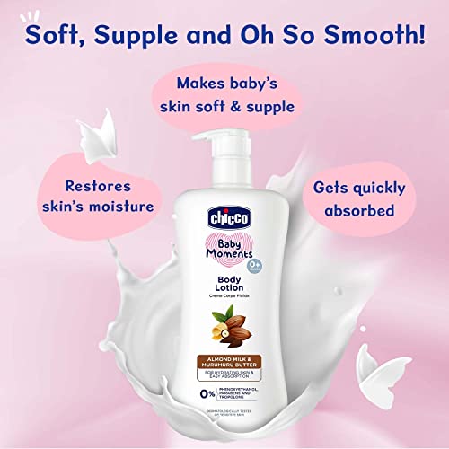 Chicco Baby Moments Body Lotion 100ml | Almond Milk & Murumuru Butter | Quick Absorb Formula with Natural Ingredients for Ultra Soft Skin | Dermatologically Tested | Parabens & Phenoxyethanol Free - Image 2
