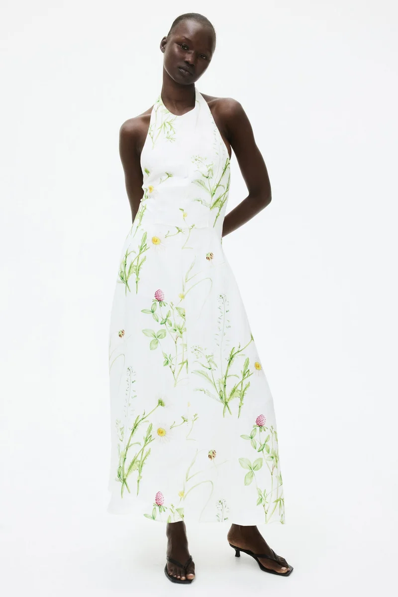 H&M Flared halterneck dress