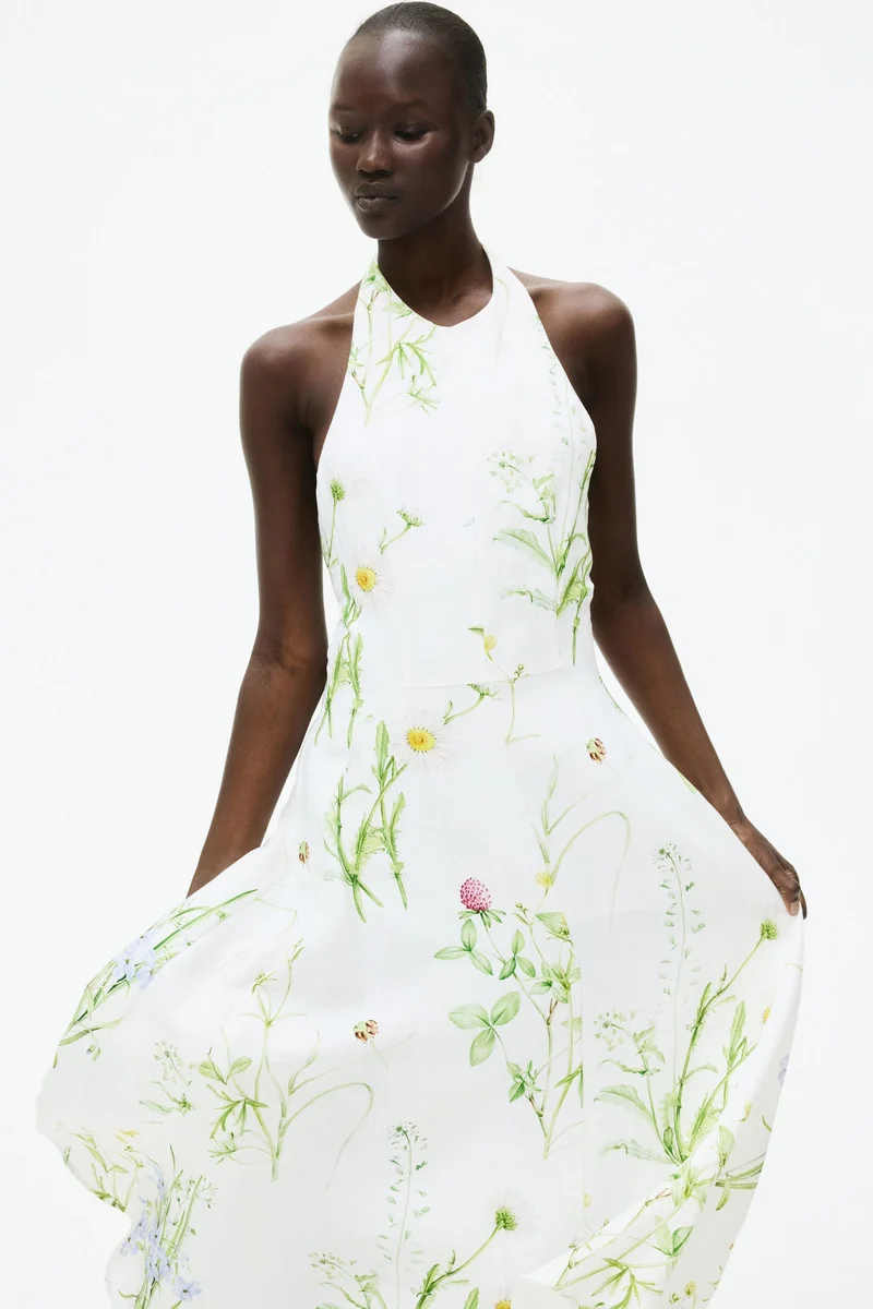 H&M Flared halterneck dress