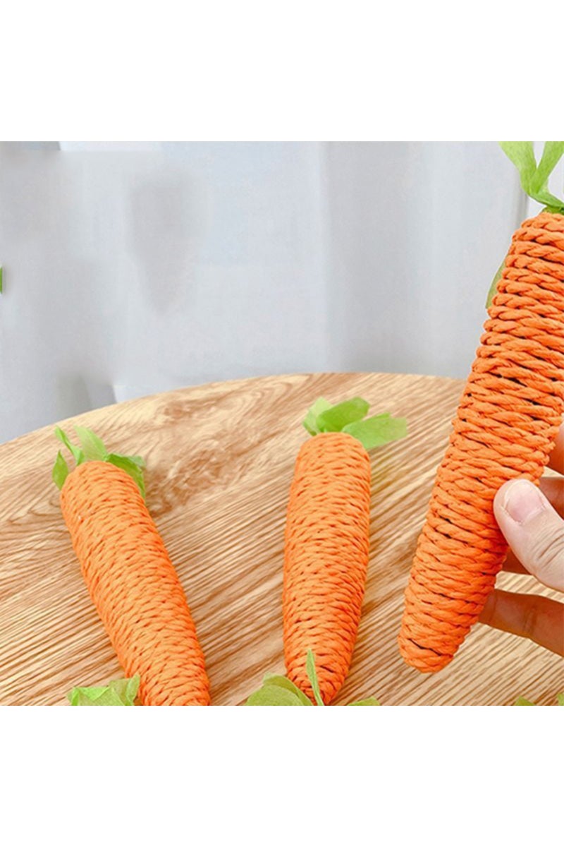 erorex S orange Cat toy Audible carrot tickling cat stick high and boring baby cat molar stick Bite resista