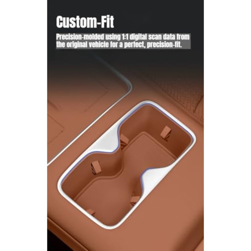 Center Console Cup Holder Compatible with BYD Leopard 7/ Titanium 7 2025 2026 Interior Accessories, Premium Silicone Drink Holder Insert Grey - Image 5