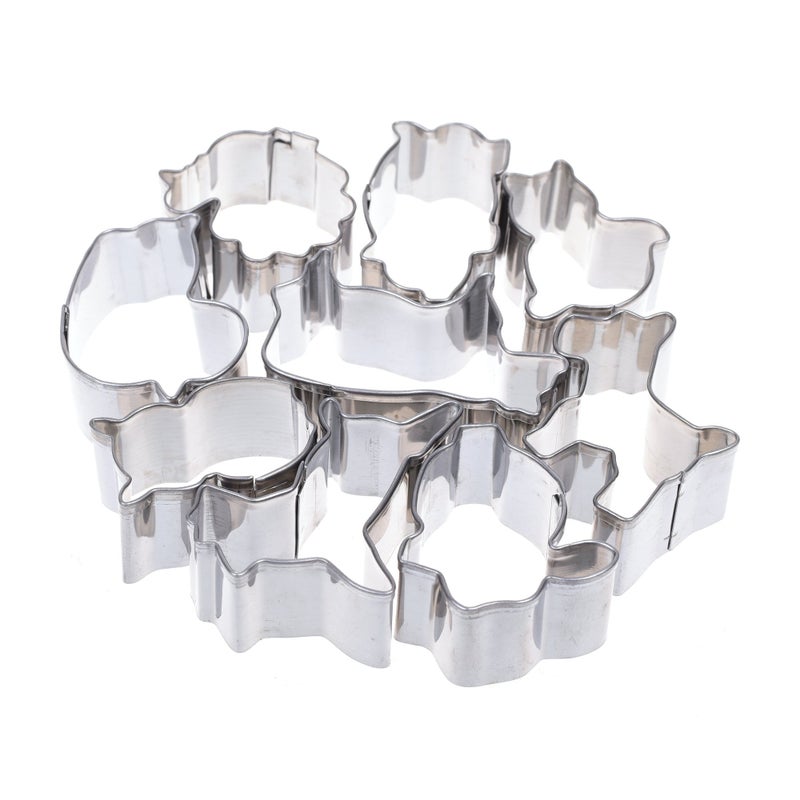 Cosmos Set of 9 Pcs Mini Animal Shapes Cookie Cutters Molds Biscuit Molds for Birthday Party - Image 1