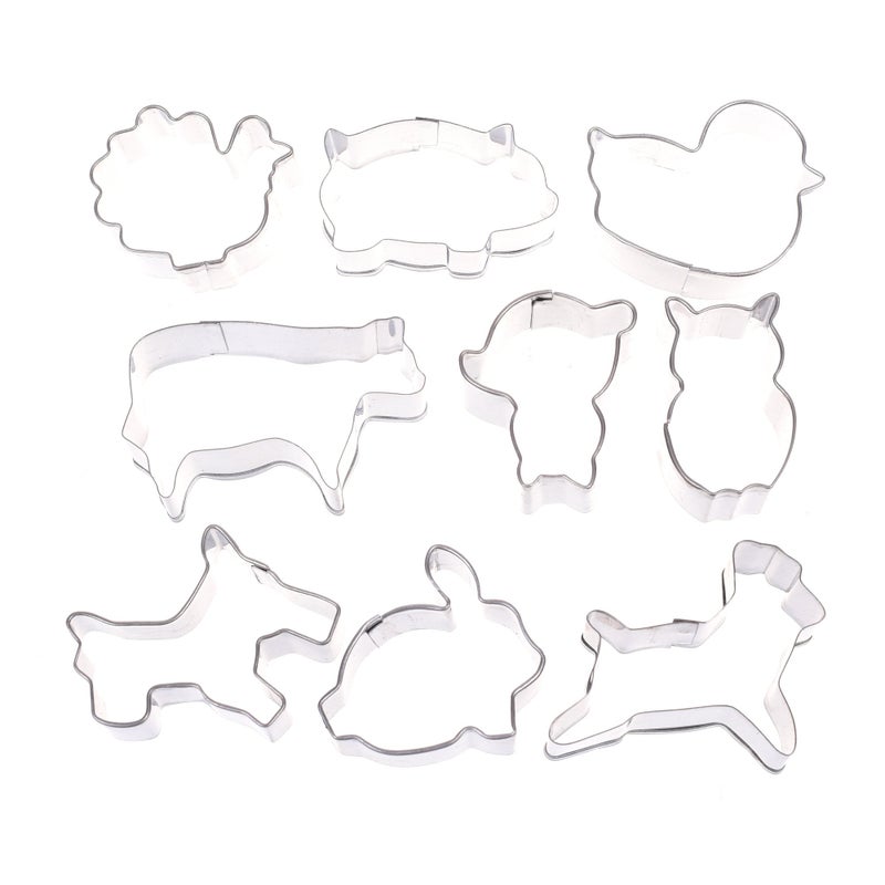 Cosmos Set of 9 Pcs Mini Animal Shapes Cookie Cutters Molds Biscuit Molds for Birthday Party - Image 2