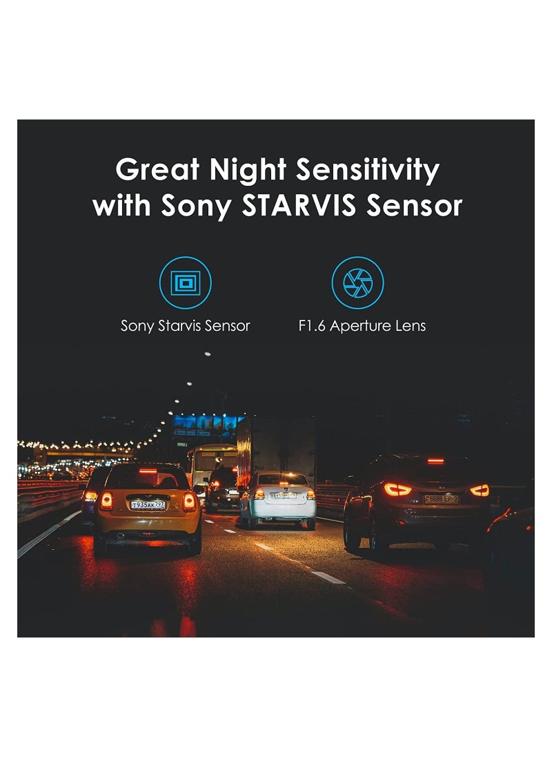 A119 V3 1440P 60fps Dash Cam with GPS, Enhanced Super Night Vision with True HDR and Starvis Sensor, Car Dash Camera 140° Wide Angle, 2.0‘’ LCD, Smart Parking Mode 24H