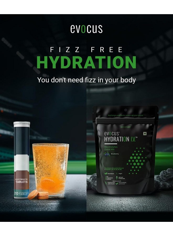 Hydration Iv Electrolyte Drink Mix Powder | Cranberry | Energy Drink | Instant Hydration (Pack Of 12)