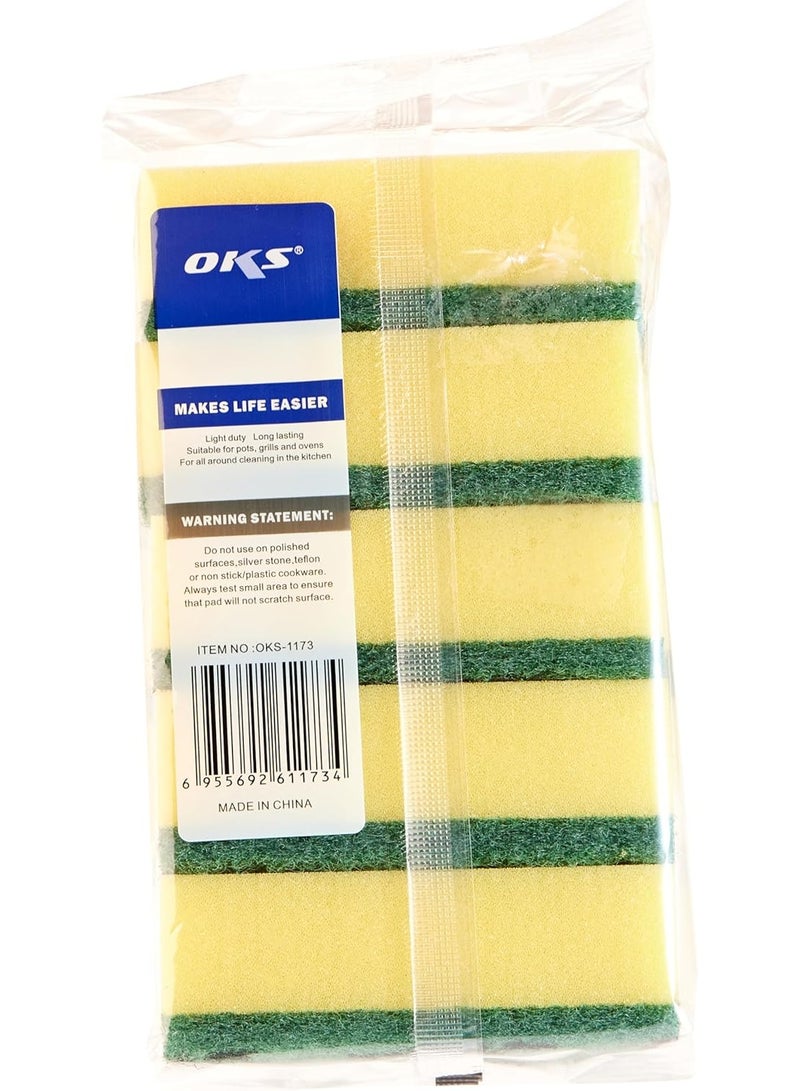 Oks Kitchen Sponge 5 Pcs - Strong and Durable Sponges for Kitchen and Household Cleaning - Image 3