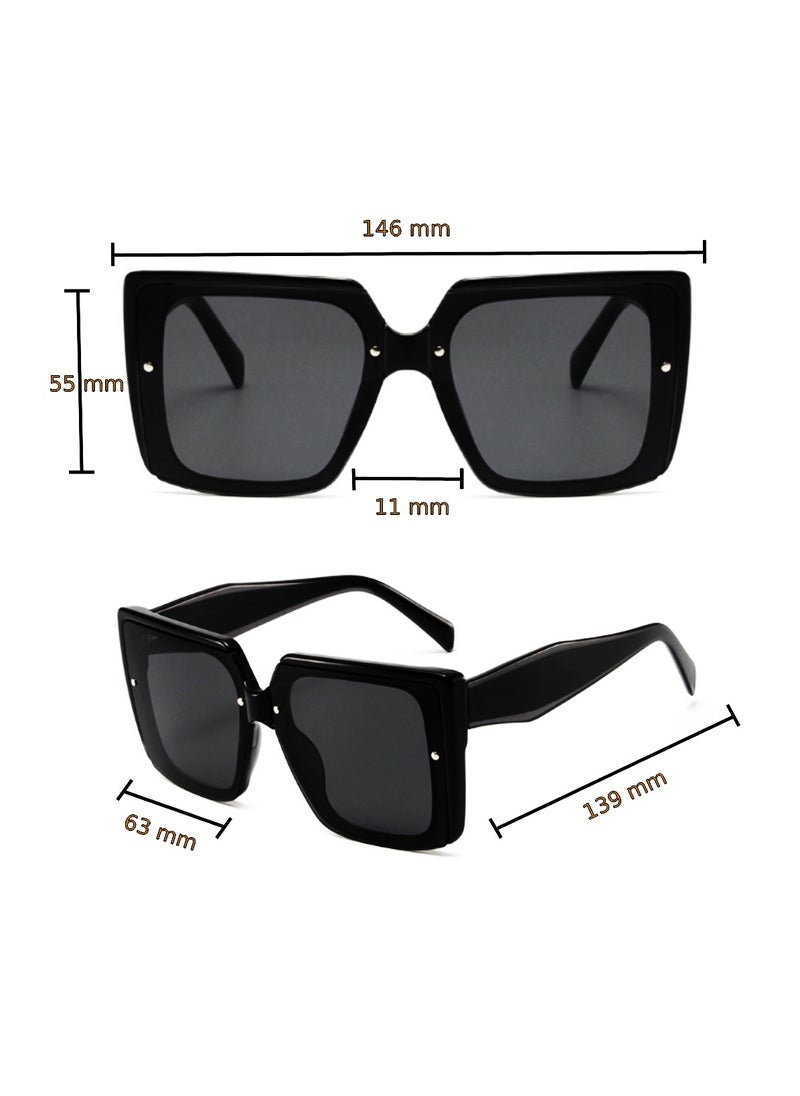 Urban Utility - Stylish Oversized Square Sunglasses for Women,Durable, UV Protection, Trendy Eyewear, High-Quality Glasses, Fashionable Eyeglasses, Classic Shades, Designer Eyewear - Image 1