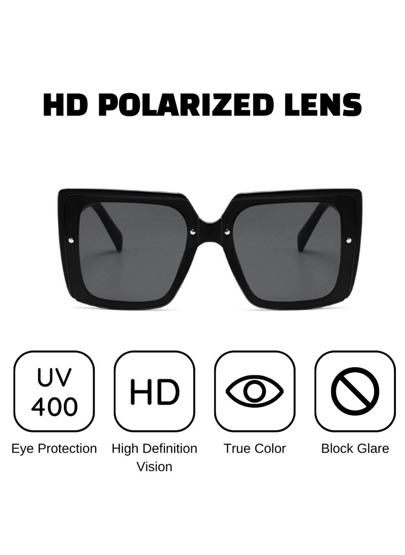 Urban Utility - Stylish Oversized Square Sunglasses for Women,Durable, UV Protection, Trendy Eyewear, High-Quality Glasses, Fashionable Eyeglasses, Classic Shades, Designer Eyewear - Image 1