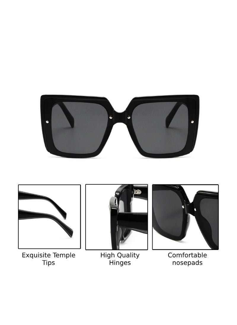 Urban Utility - Stylish Oversized Square Sunglasses for Women,Durable, UV Protection, Trendy Eyewear, High-Quality Glasses, Fashionable Eyeglasses, Classic Shades, Designer Eyewear - Image 1