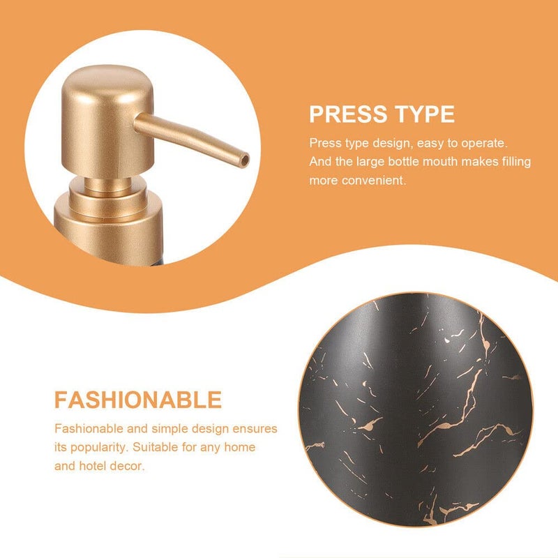 FabSeasons Soap Dispenser with Pump, Matte Italian Marble Pattern Dispensar Bottle for Liquid soap, Lotions and Oil - Image 3