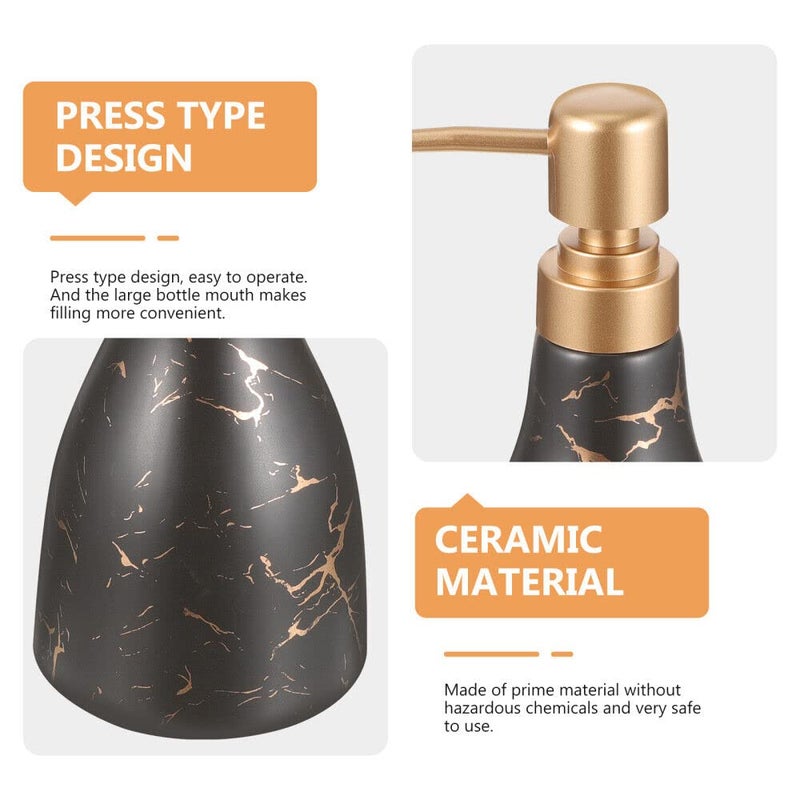 FabSeasons Soap Dispenser with Pump, Matte Italian Marble Pattern Dispensar Bottle for Liquid soap, Lotions and Oil - Image 4