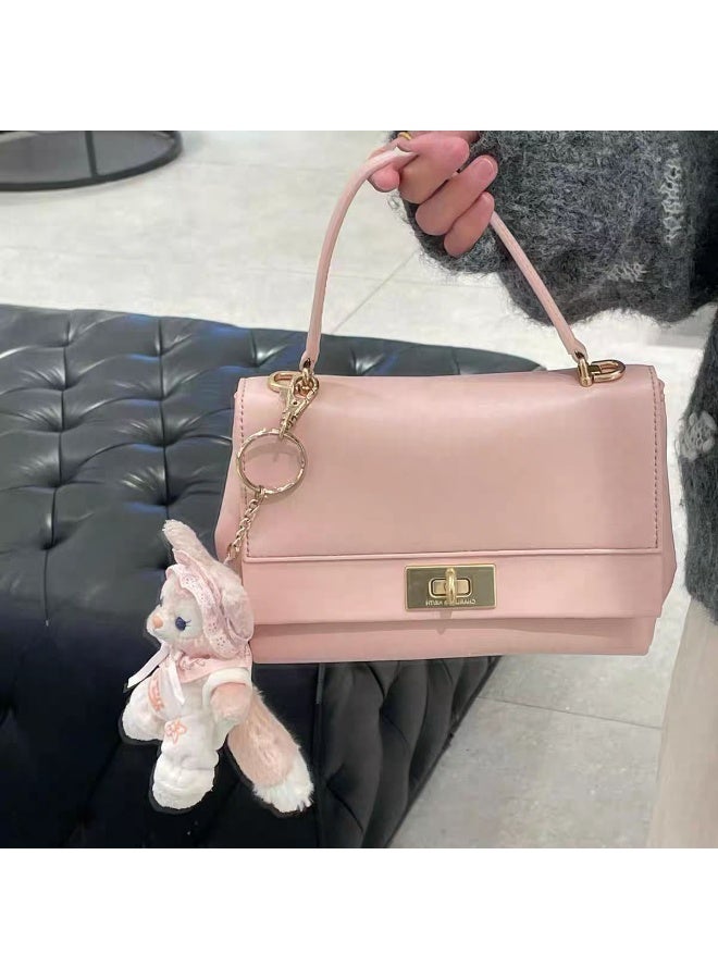 Charles & Keith Pink Leather Top-Handle Bag, Women's Elegant Handbag for Daily & Chic Outfits - Image 4