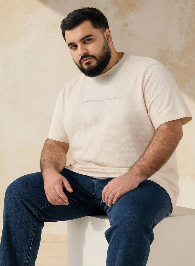 Maxim Men Crew Neck Short Sleeves Embroidered T shirt - Image 1