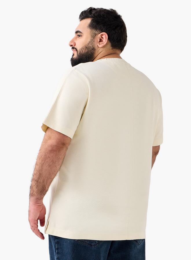 Maxim Men Crew Neck Short Sleeves Embroidered T shirt - Image 4