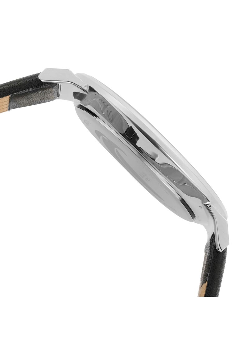 BLADE Wanderer Black 3683G1SNN SS & Leather Date Men's Watch - Image 3