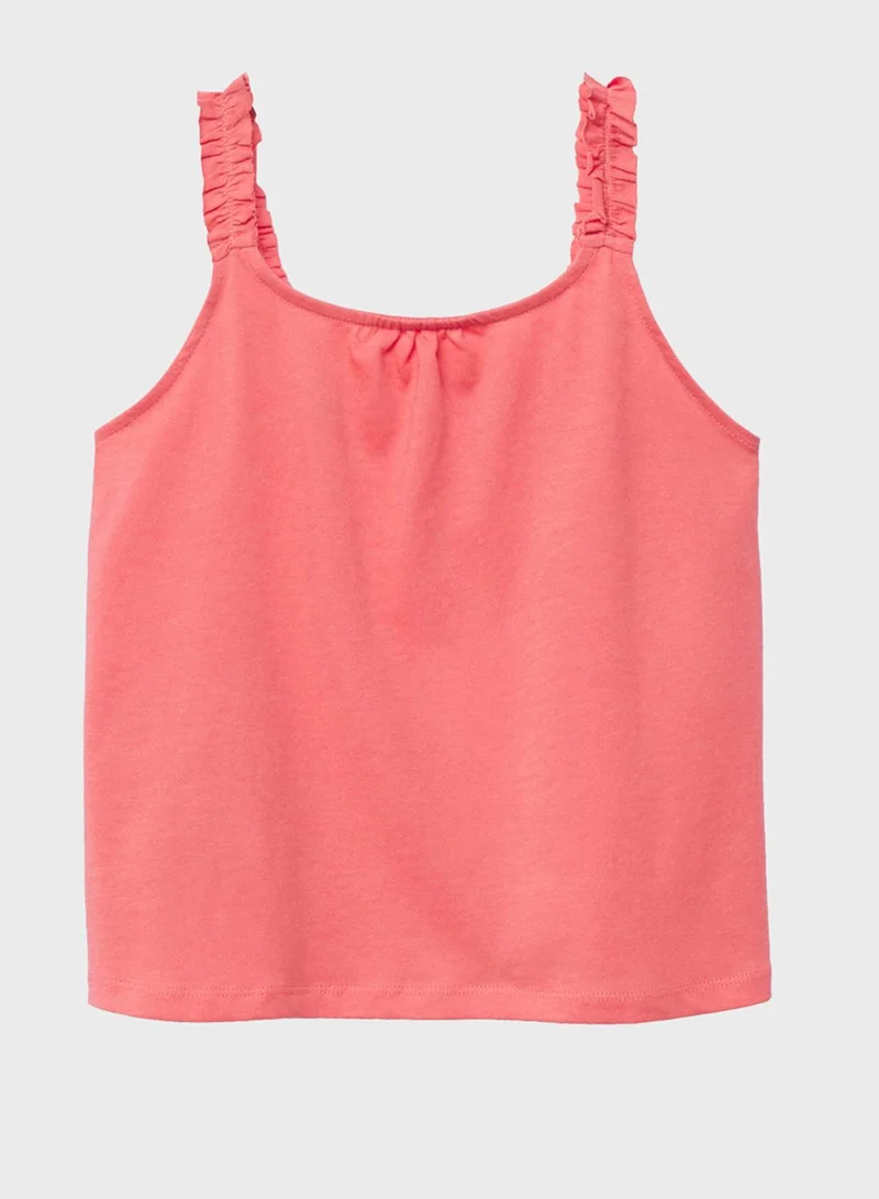 MANGO Kids Ruffle Strap Top