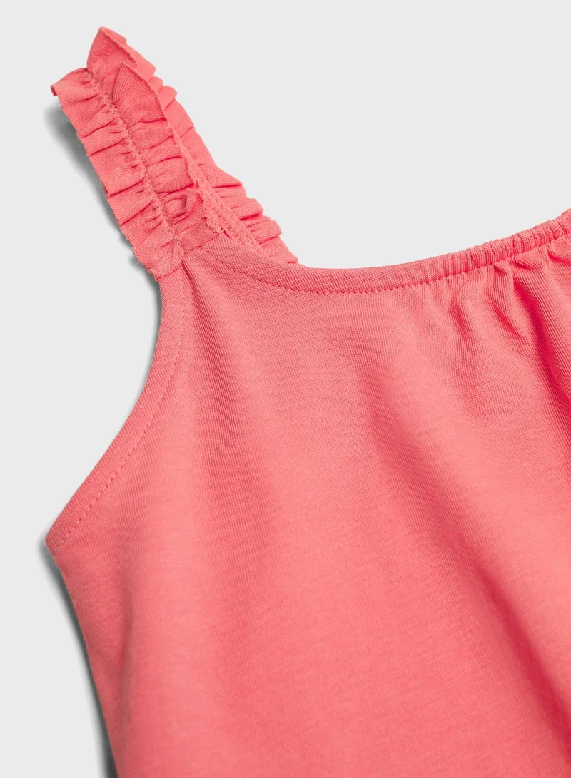 MANGO Kids Ruffle Strap Top