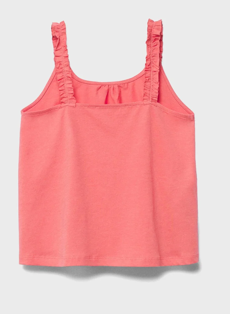 MANGO Kids Ruffle Strap Top