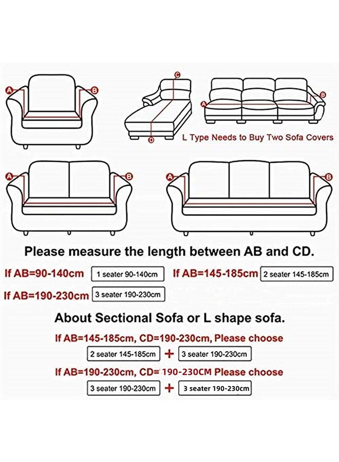 Sofa Cover,Thickened  Jacquard Sofa Slipcover，Anti-Slip Furniture Protector，Universal Stretch Sofa Seat Cushion Cover190 x 230cm - Image 3