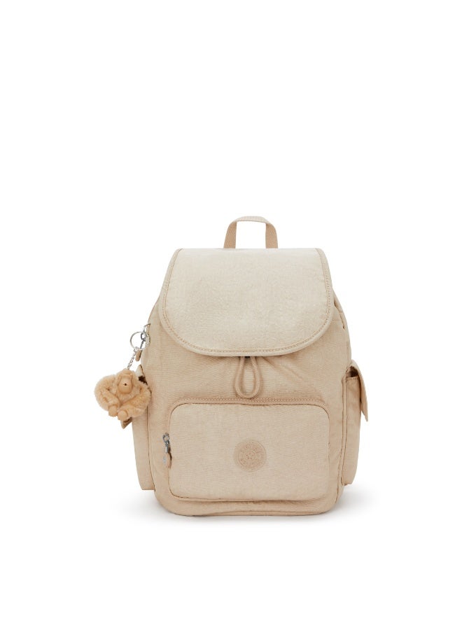 kipling City Pack Small backpack Sparkled Beige - Image 1