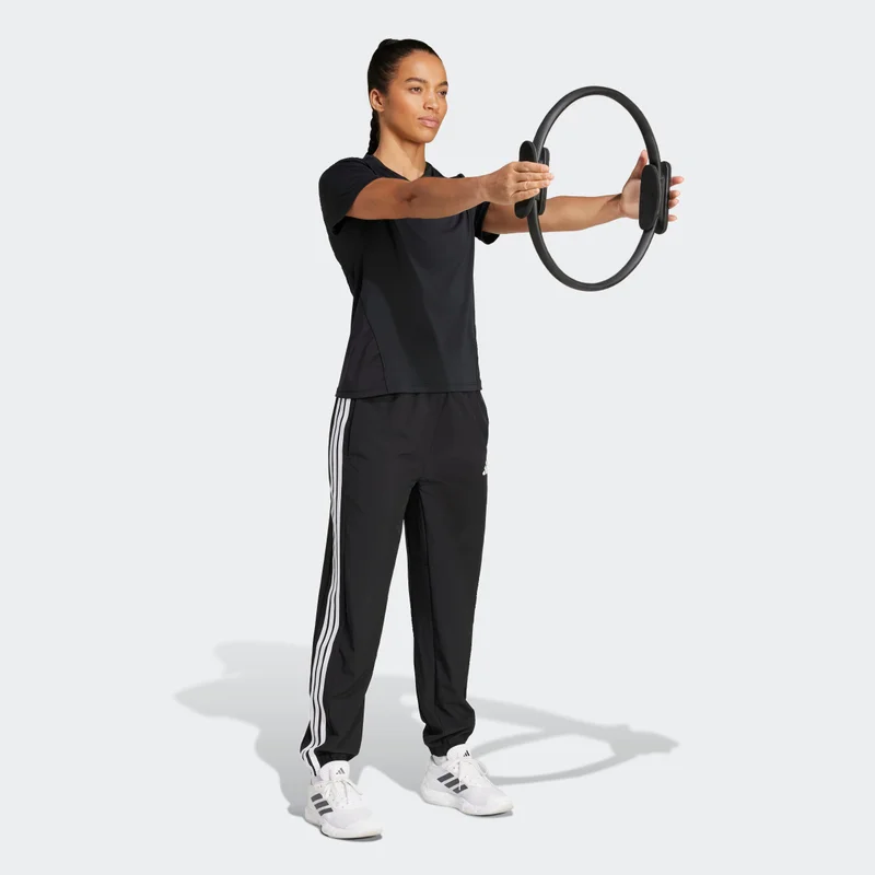 adidas بنطلون نسائي أسود منسوج