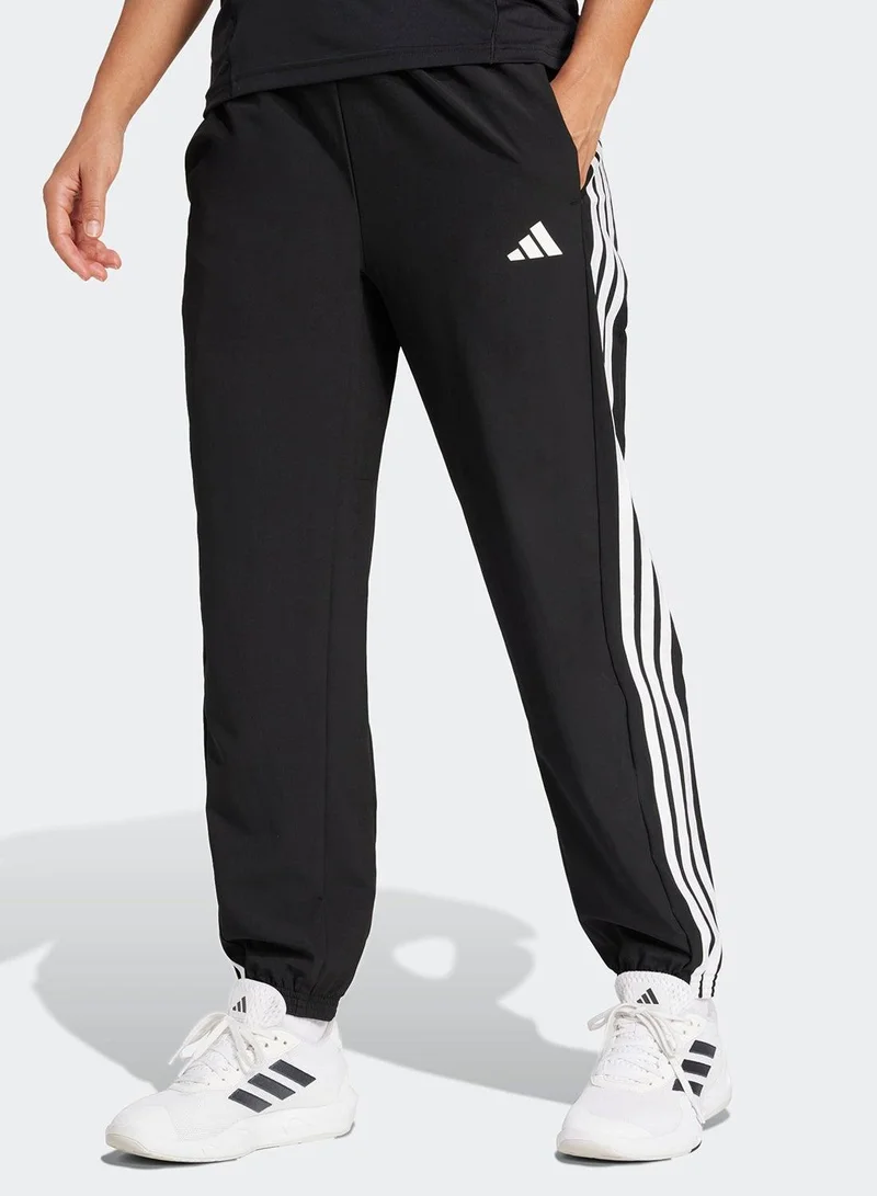 adidas بنطلون نسائي أسود منسوج