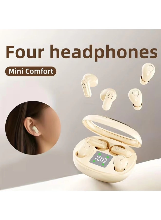 Dual Wireless Earphones Wireless Bluetooth Headphones Hifi Sound Low Latency Noise Reduction Earbuds White Purple Black - Image 2