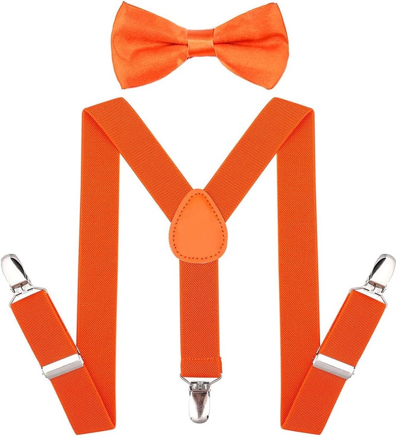 HABITER Store Kids Suspenders Adjustable Suspenders Set With Bow Ties for Boys and Girls - Image 1