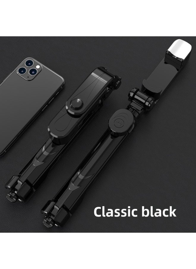 Generic - Tripod Integrated Selfie Stick Horizontal And Vertical Shooting Bluetooth Selfie Stick Tremolo Live Mobile Phone Bracket Spot-Color:XT10S Black Tripod With Fill Light - Image 1