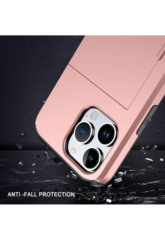 iPhone 15 Pro Max/15 Plus/15 Pro/15 Shockproof Phone Case, Phone Case with Sliding Card Slot, Double Protection Phone Case - Image 5