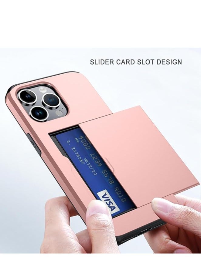 iPhone 15 Pro Max/15 Plus/15 Pro/15 Shockproof Phone Case, Phone Case with Sliding Card Slot, Double Protection Phone Case - Image 2