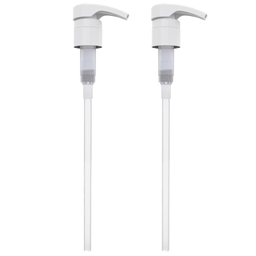 BRIGHTFROM Universal Dispensing Pump, Perfect for Shampoo & Conditioner 1 L (33.8 OZ) - Fits Popular Brands or Any Refillable Bottles from 12oz to 33.8oz with 28/410 Neck Size, White (Pack of 2) - Image 1