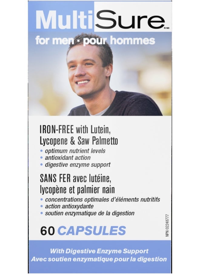 Webber naturals Multisure Multivitamin For Men Complete Daily Nutritional Support With Vitamins 60 Capsules 