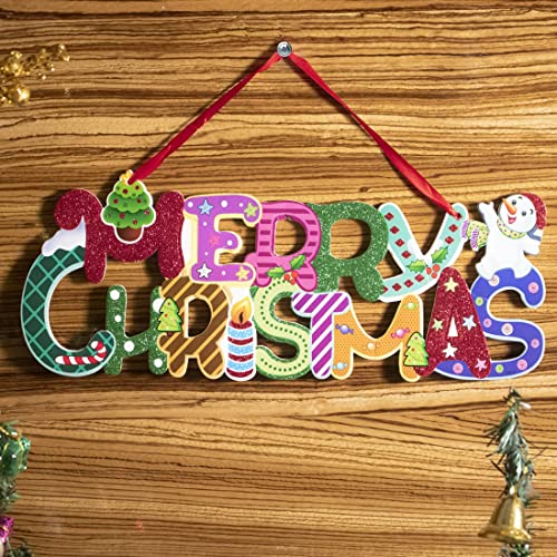 ARCHIES Christmas Tree Decorations Items 1 Merry Christmas Wall Hanging | Christmas Tree Decoration Item | Xmas Ornaments | Hanging Ornaments - CHRI A93 - Image 1