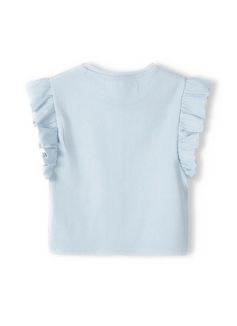 MINOTI Girls Sleeveless Top with Ruffle Shoulders