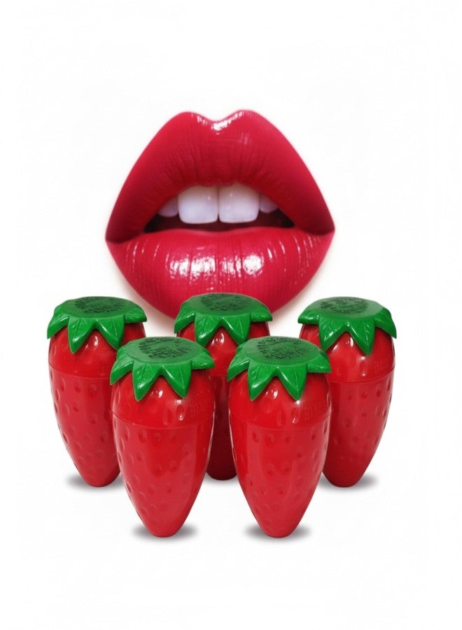 Urban Threads The Cutest Hydration! Strawberry-shaped lip balms for irresistibly smooth, sweet-smelling lips. 5-pack deal - Image 4