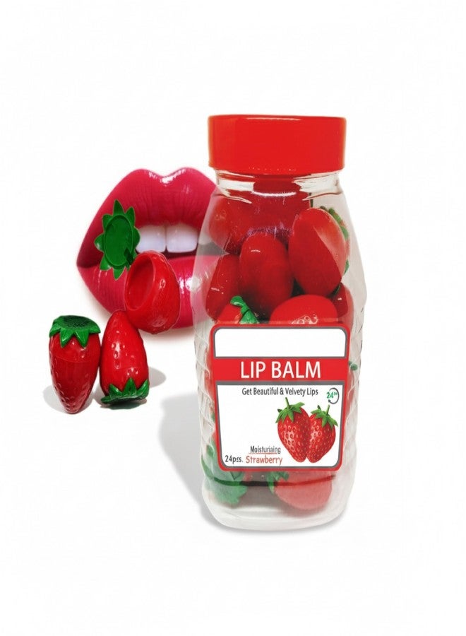 Urban Threads The Cutest Hydration! Strawberry-shaped lip balms for irresistibly smooth, sweet-smelling lips. 5-pack deal - Image 2
