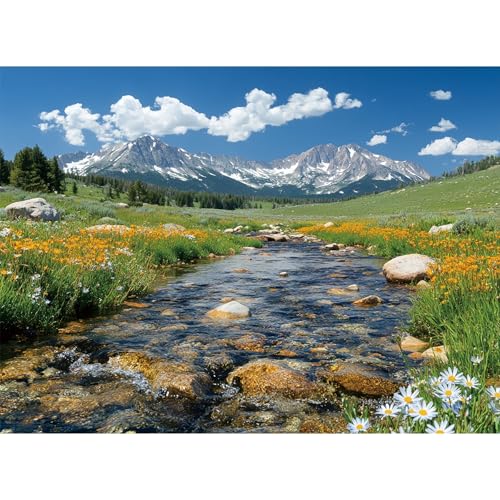 EIYRURU 300 Pieces Nature Puzzle for AdultsMaroon Bells Mountain Lake Landscape Large Piece for Kids Adults TeensRecycled PaperGlossy Sturdy PiecesChallenging Puzzle Perfect Family Game 205 x 15 In - Image 1