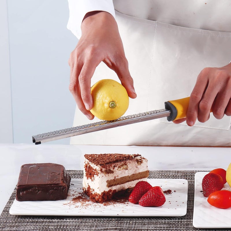 Canachive Lemon Zester Grater, Citrus Zester Grater with Handle, Kitchen Gadgets for Cheese, Lemon, Chocolate, Nutmeg, Ginger, Fruit, Vegetable, Stainless Steel Micro Cheese Grate, Dishwasher Safe(Narrow) - Image 5