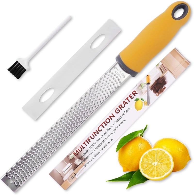 Canachive Lemon Zester Grater, Citrus Zester Grater with Handle, Kitchen Gadgets for Cheese, Lemon, Chocolate, Nutmeg, Ginger, Fruit, Vegetable, Stainless Steel Micro Cheese Grate, Dishwasher Safe(Narrow) - Image 1