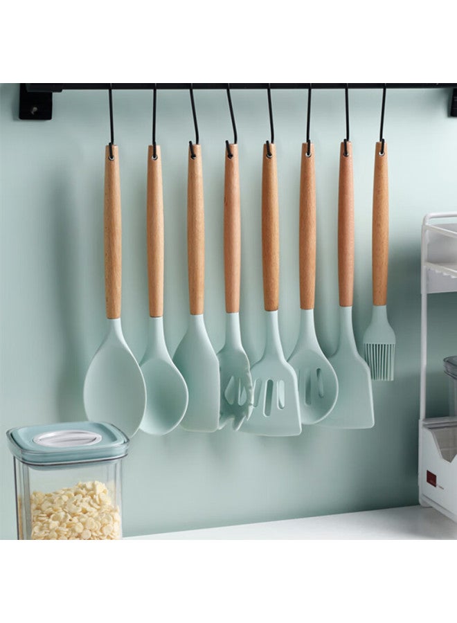 Canjiangjun Silicone Spatula Set Of 9 Non-Stick Pan Utensils Including Spatula, Ladle, Soup Spoon, Strainer, Noodle Scoop, Baby Food Spoon, And Kitchen Utensils - Image 1