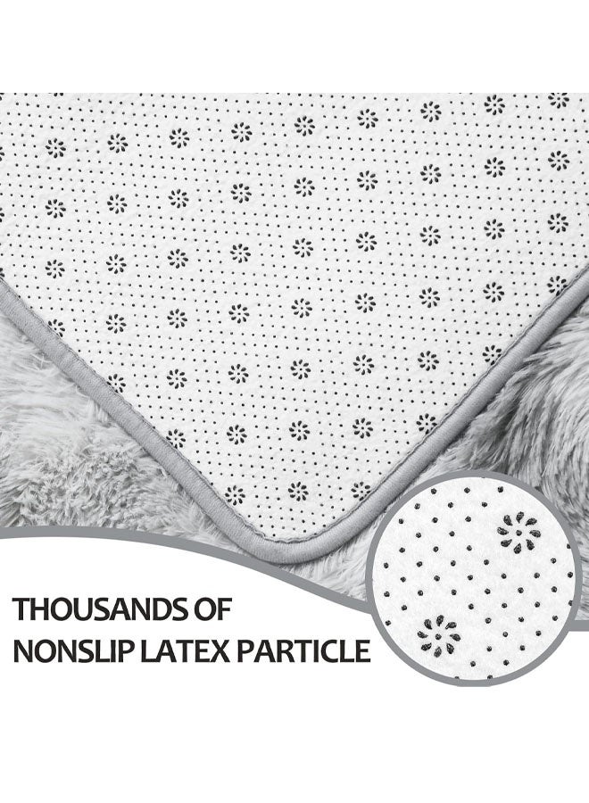 Optico Area Rugs for Living Room, High Pile Fluffy Carpet for Bedroom, Geometric Plush Fluffy Rugs, Extra Soft Carpet Moroccan Rugs for Bedroom Living Room Dorm Kids, High Pile Shaggy Floor Rug Decor Kids Room, Nursery, Home Decor - Image 4