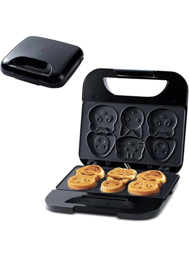 Magic Animal Waffle Maker Make 6 Different Cat Dog Shaped Pancakes Electric Non-stick Waffler - Image 1
