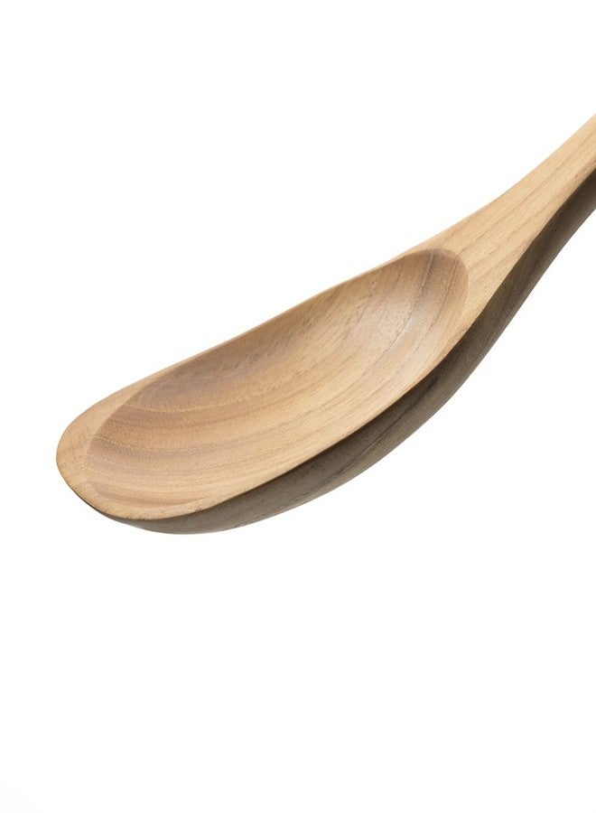 FAAY Teak Wooden Utensils, Healthy Spoon and Spatula Handcraft from High Moist-Resistance Teakwood for Non Stick Cookware (Corner Spoon - Right Hand) - Image 4